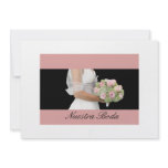 spanish wedding invitation bridal bouquet