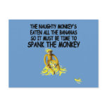 Spank the monkey postcards