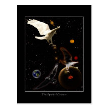 "Spark of Creation" White Raven Gifts Post Card