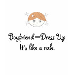 sparkle, Boyfriend=Dress Up t-shirts