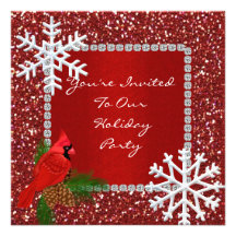 SPARKLE Holiday Invitation with SNOWFLAKES