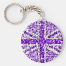 Sparkle Look UK Purple keychain round