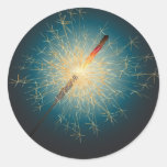 sparkler round stickers