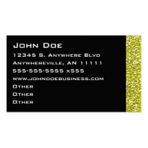 Sparkling Gold Border Business Card