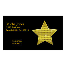 Sparkling Gold Star Business Cards