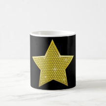 Sparkling Gold Star Coffee Mugs