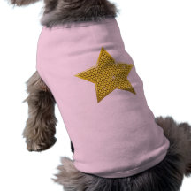 Sparkling Gold Star Doggie Shirt