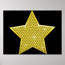 Sparkling Gold Star Print