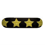 Sparkling Gold Star Skate Deck
