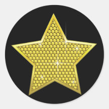 Sparkling Gold Star Stickers
