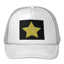 Sparkling Gold Star Trucker Hat