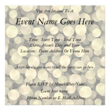 Sparkling Golden Polka Dots Custom Announcement