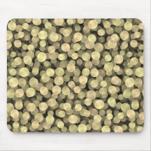 Sparkling Golden Polka Dots Mousemats