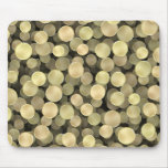 Sparkling Golden Polka Dots mousepads