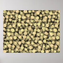 Sparkling Golden Polka Dots Poster