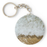 Sparkling ocean scene background keychain
