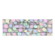 Sparkling Rainbow Polka Dots Business Card