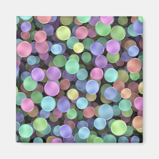 Sparkling Rainbow Polka Dots Fridge Magnets
