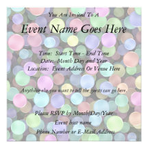 Sparkling Rainbow Polka Dots Personalized Announcement