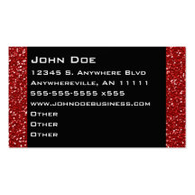 Sparkling Ruby Border Business Card