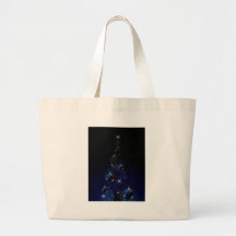 Sparkly Blue Christmas Tree Bag