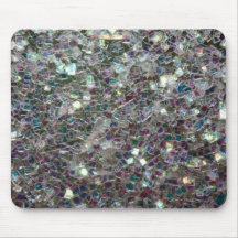 Sparkly colourful silver mosaic mouse pad