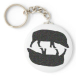 Sparkly Pigs Magnet keychains