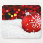 Sparkly Red Ornaments mousepads