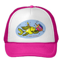 Sparky Hanuka Fish - Comic Cute Drawing Hat