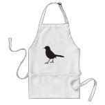 Sparrow bird black & white silhouette tiffany blue aprons