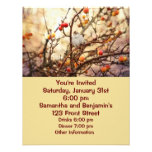 Sparrow in a Crab Apple Tree Custom Invitation