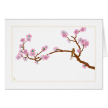 Sparrow on Tree - Notecard