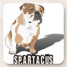 Spartacus Bulldog Ice loves Coco Beverage Coaster