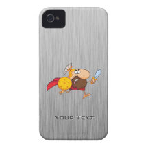 Spartan Gladiator; Metal-look iPhone 4 Cover