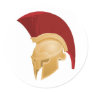 Spartan or Trojan helmet Round Stickers