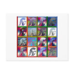 Spartan Solider Collage with Statue of Liberty Post Card