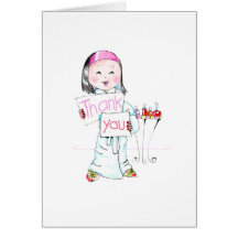 Spa'thday Party Thank You note (no bangs) Cards