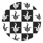 spaugy chequered logo stickers