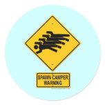 Spawn Camper Warning Sign stickers