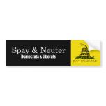 Spay and Neuter Liberals Bumpersticker