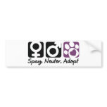 Spay, Neuter, Adopt bumper stickers