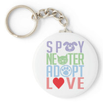 Spay Neuter Adopt Love 2 Key Chains