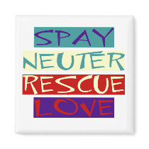Spay Neuter Rescue Love Fridge Magnets