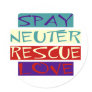 Spay Neuter Rescue Love Round Stickers