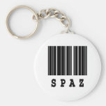 spaz barcode design keychain