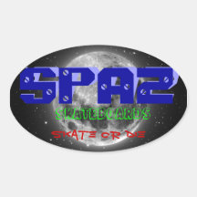 spaz tag oval stickers