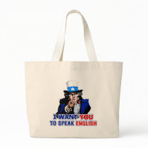 Speak English Tote Bags