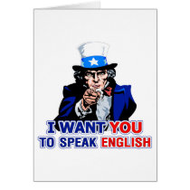 Speak English Greeting Card
