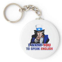 Speak English Keychain