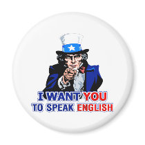 Speak English Fridge Magnet